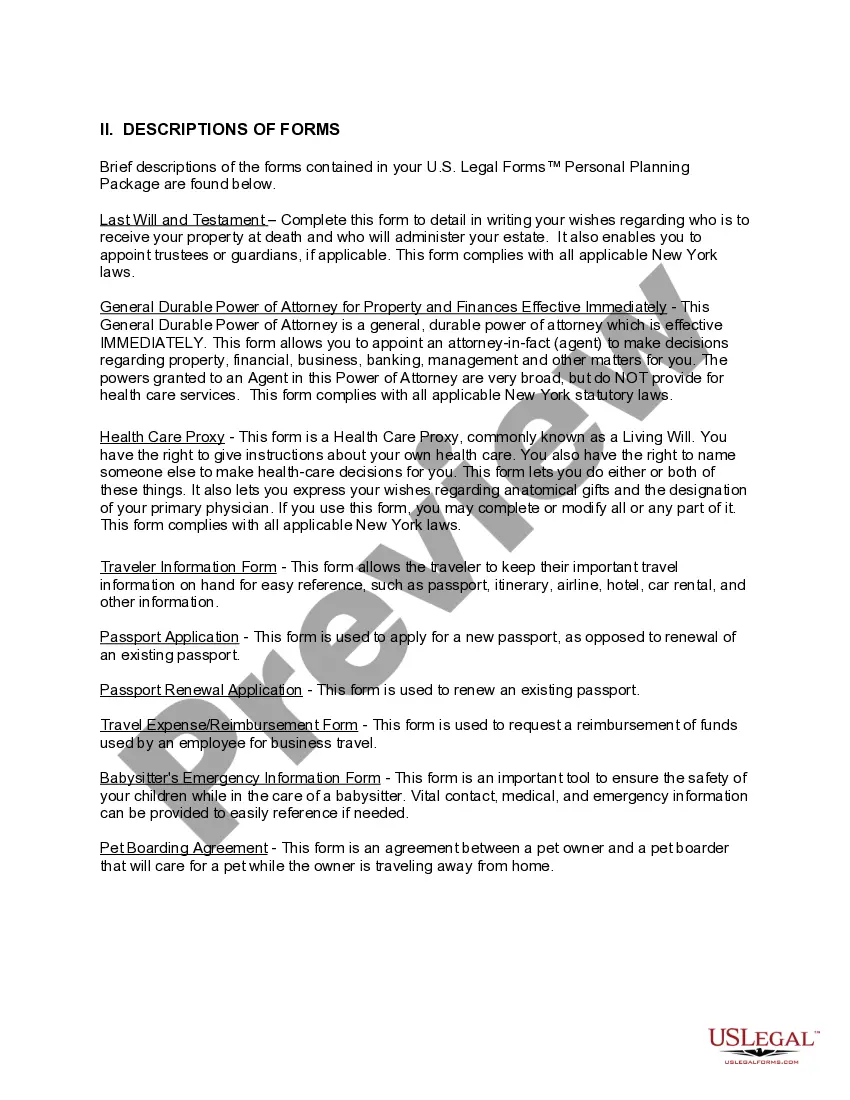 Get New York Essential Documents for the Organized Traveler Package Preview New York Essential Documents for the Organized Traveler Package
