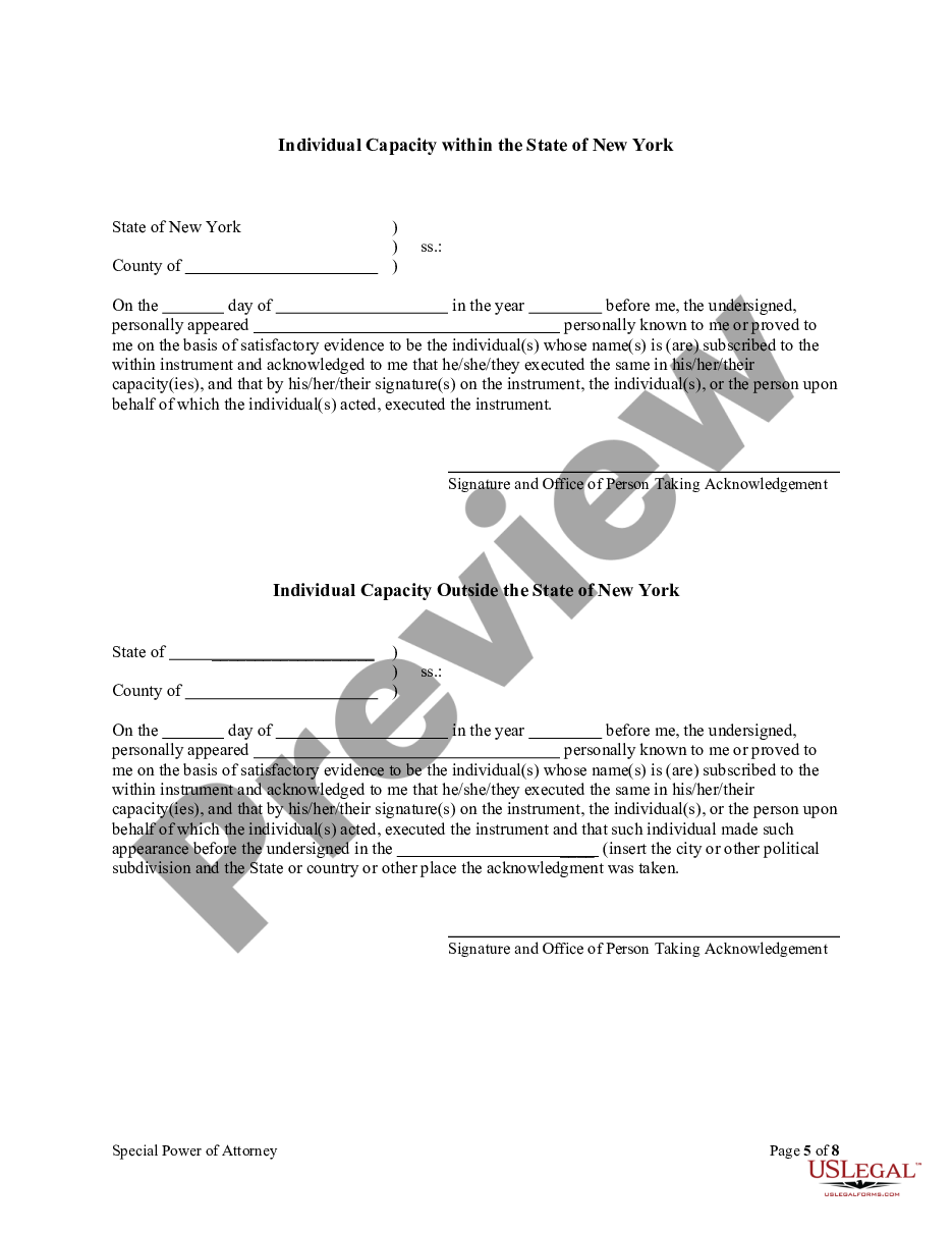 page 4 Special or Limited Power of Attorney for Real Estate Sales Transaction By Seller preview