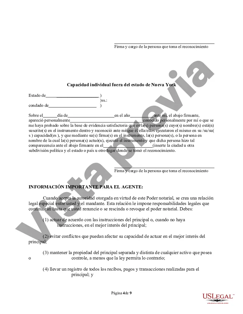 Preview Poder notarial especial o limitado para transacciones de compra de bienes raíces por parte del comprador