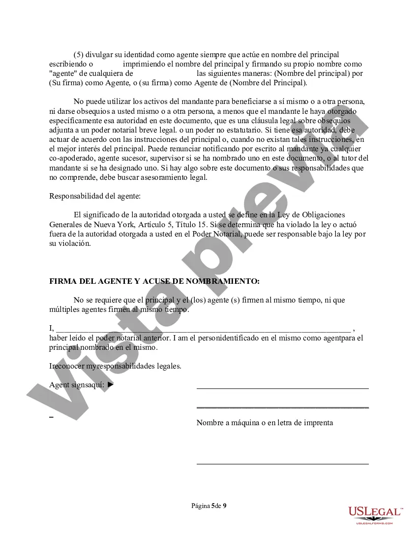 Preview Poder notarial especial o limitado para transacciones de compra de bienes raíces por parte del comprador