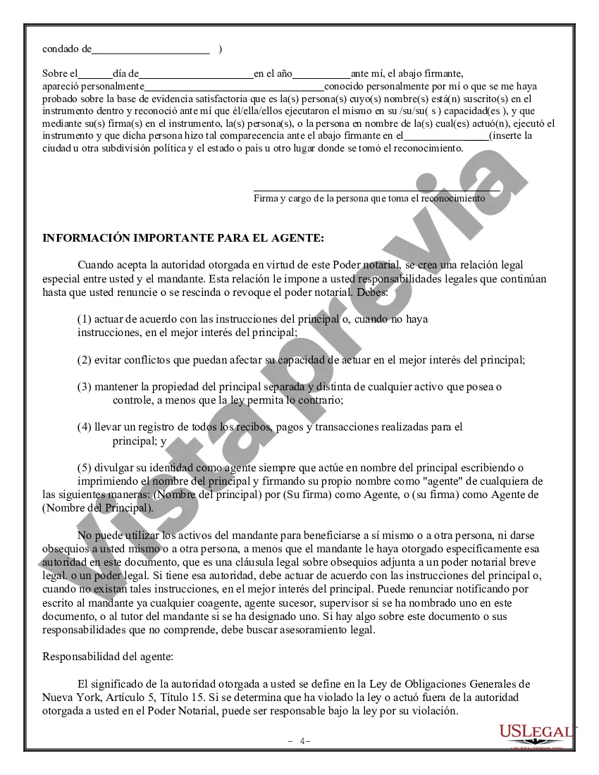 Preview Poder Notarial Limitado para Transacciones de Acciones y Poderes Corporativos