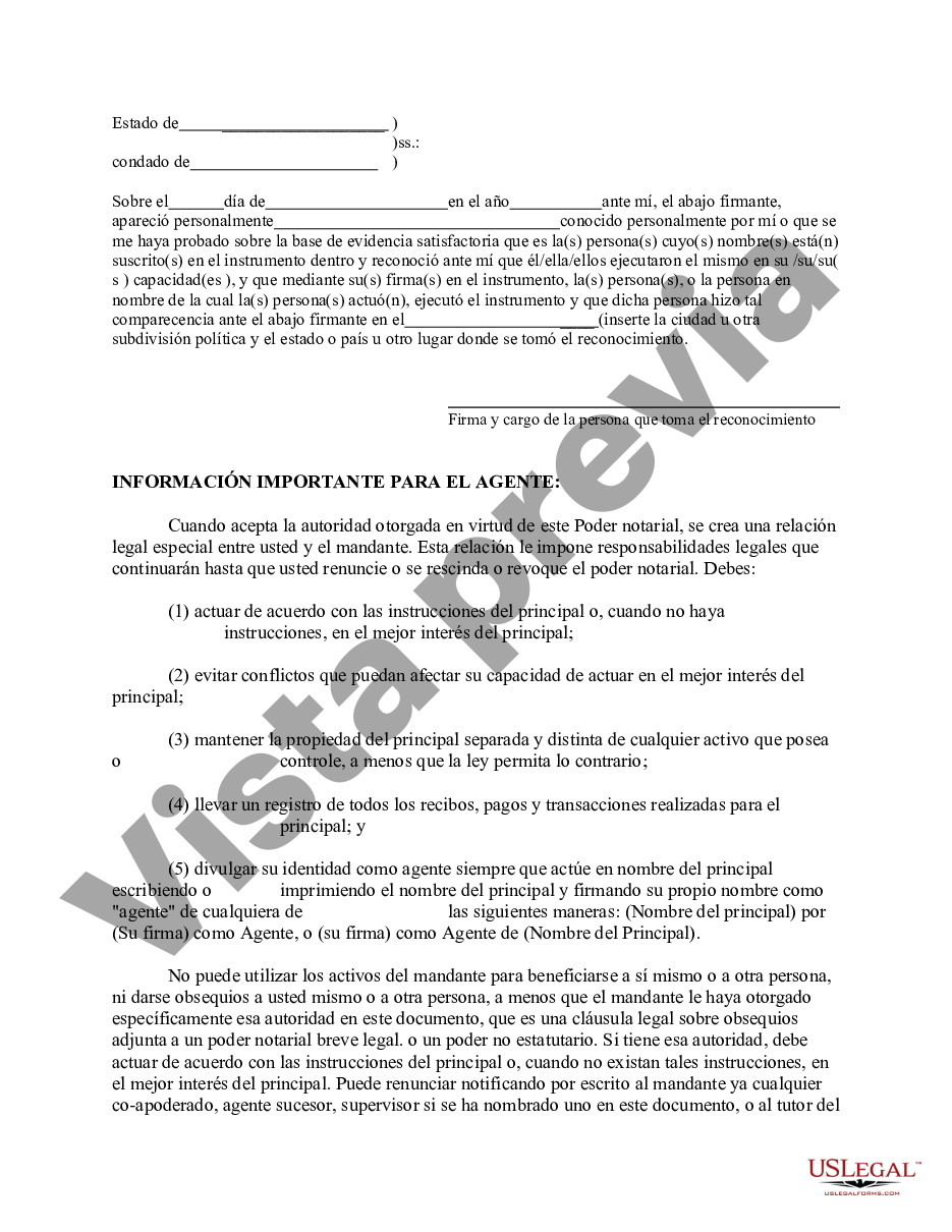 New York Poder Especial Duradero Para Asuntos De Cuentas Bancarias Poder Especial Us Legal Forms 6166