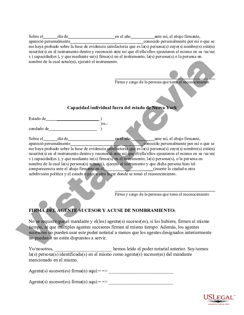Preview Poder especial duradero para asuntos de cuentas bancarias