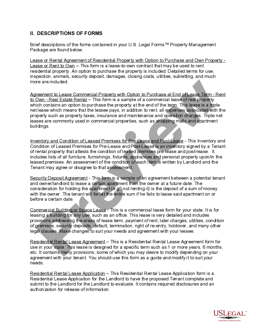 Preview New York Property Management Package