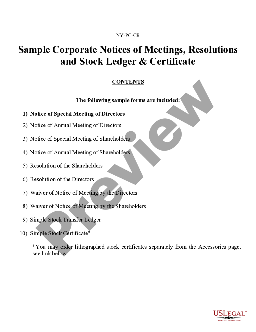Bronx Sample Corporate Resolutions for a New York Professional Service