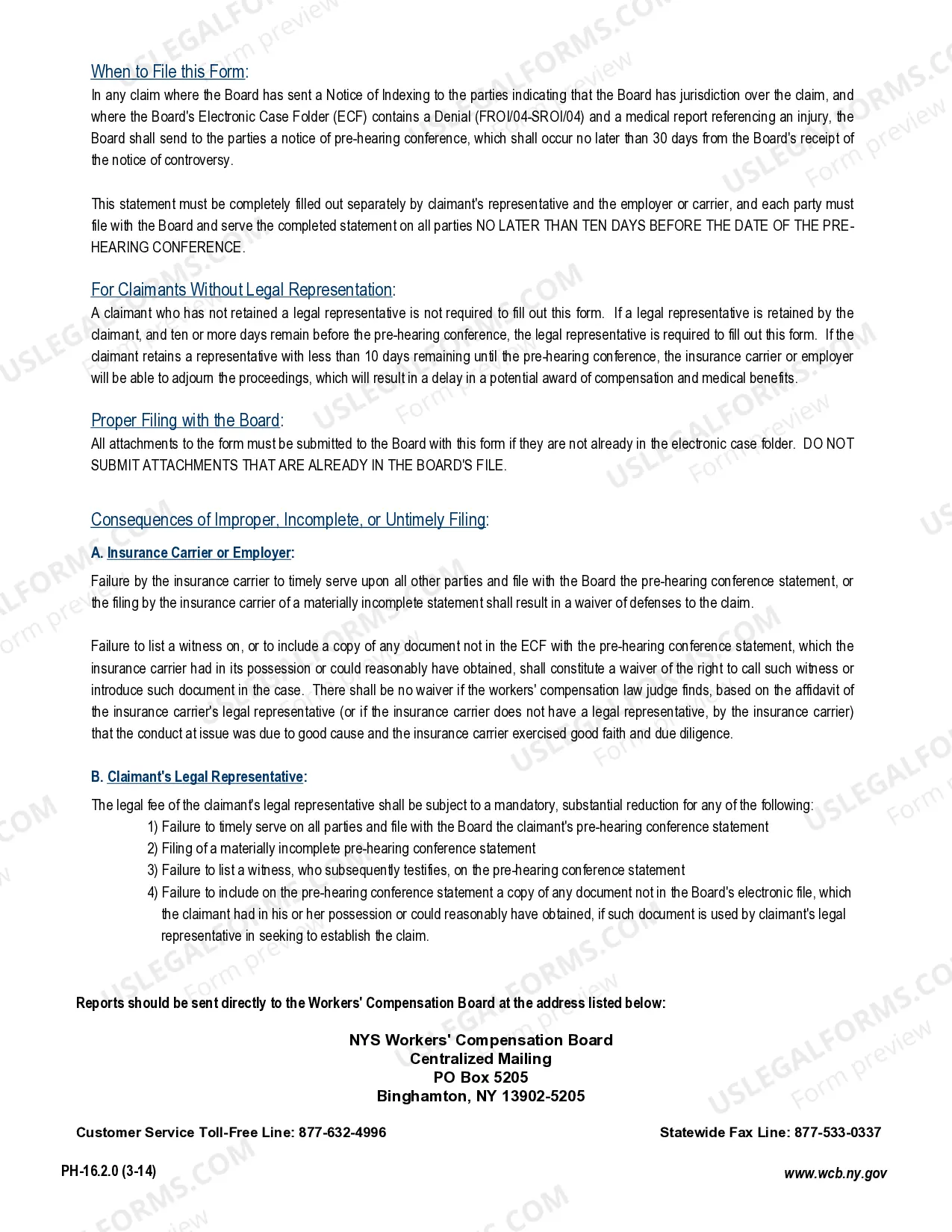 Preview Prehearing Conference Statement for Workers' Compensation