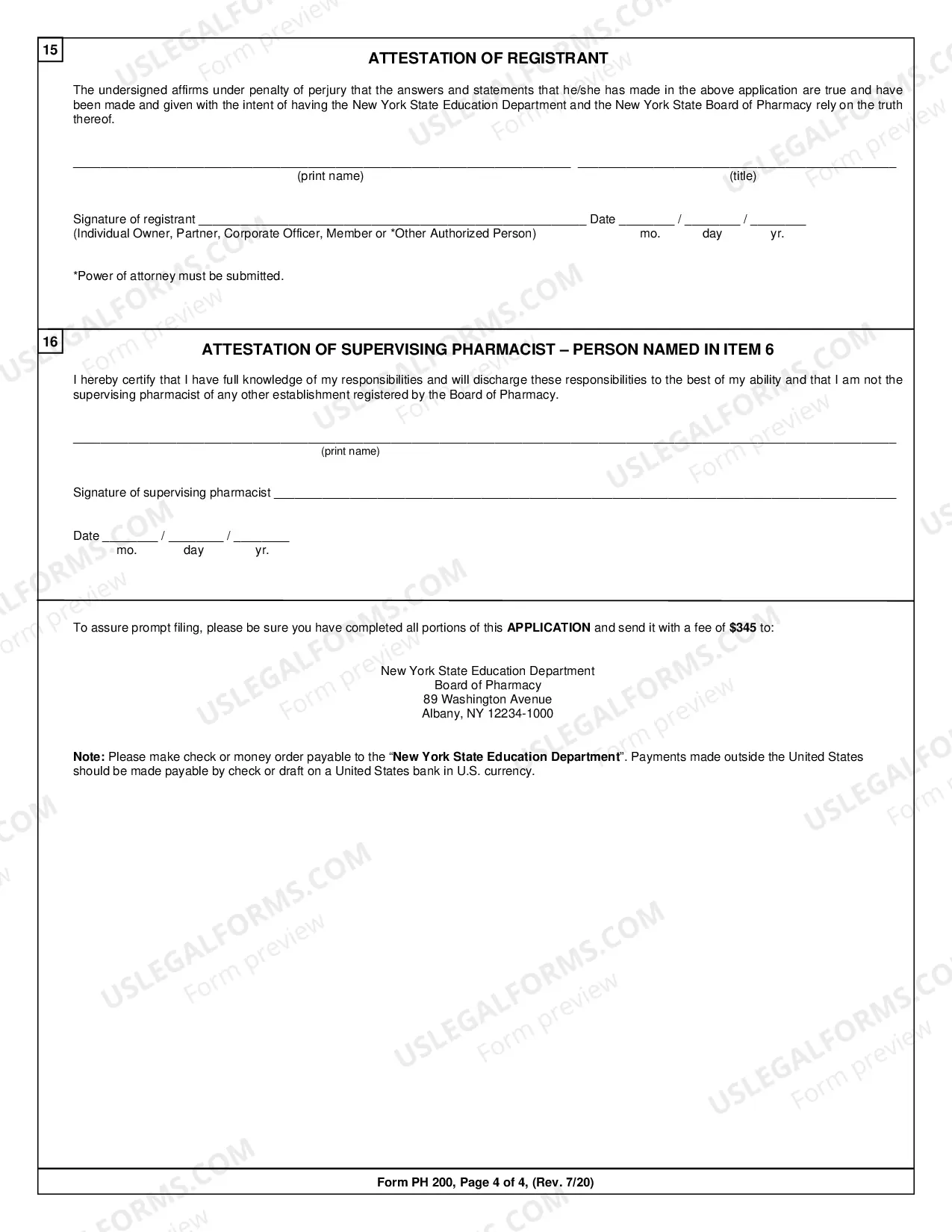 Preview Application For Initial Registration Or Transfer of Ownership of Pharmacy