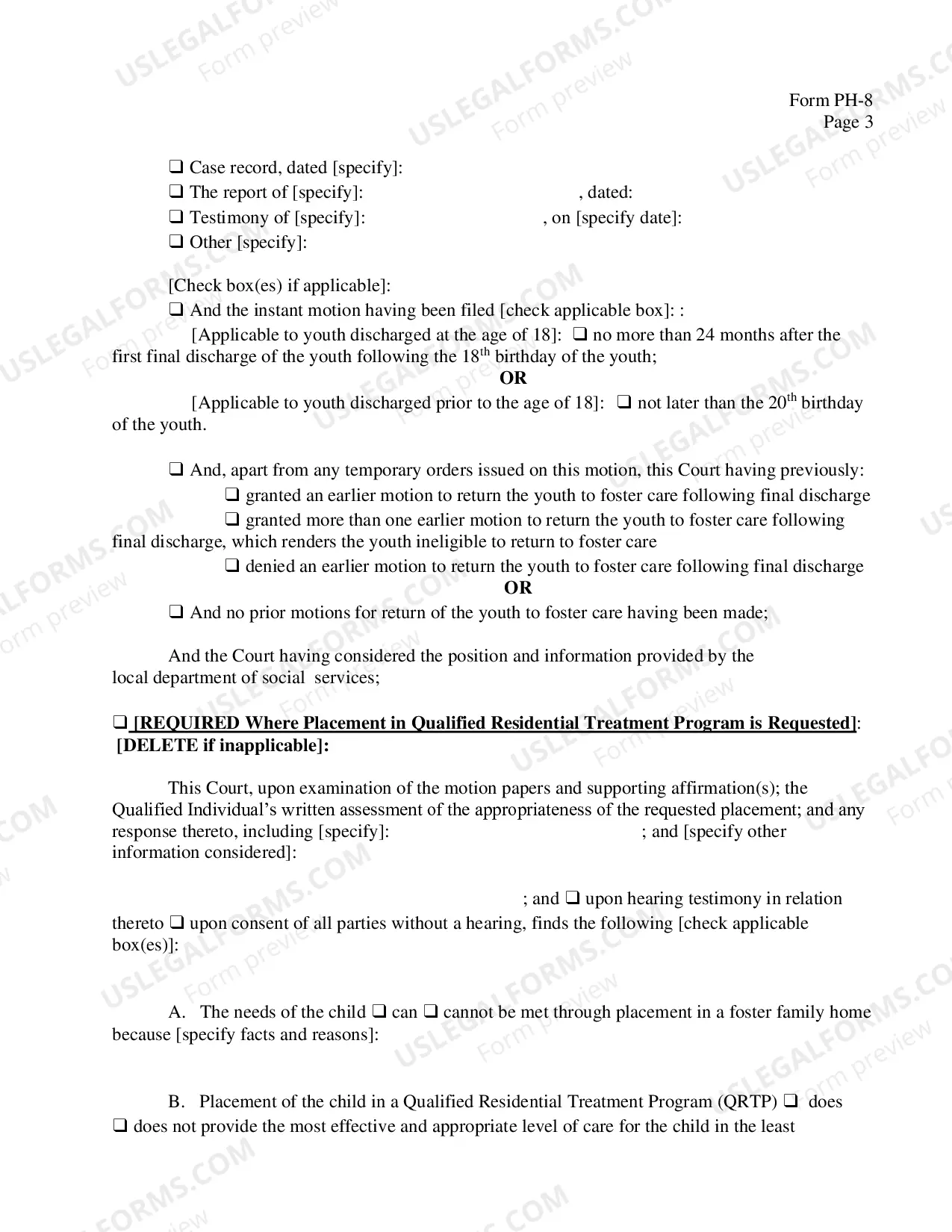 Preview Order On Motion To Reenter Foster Care