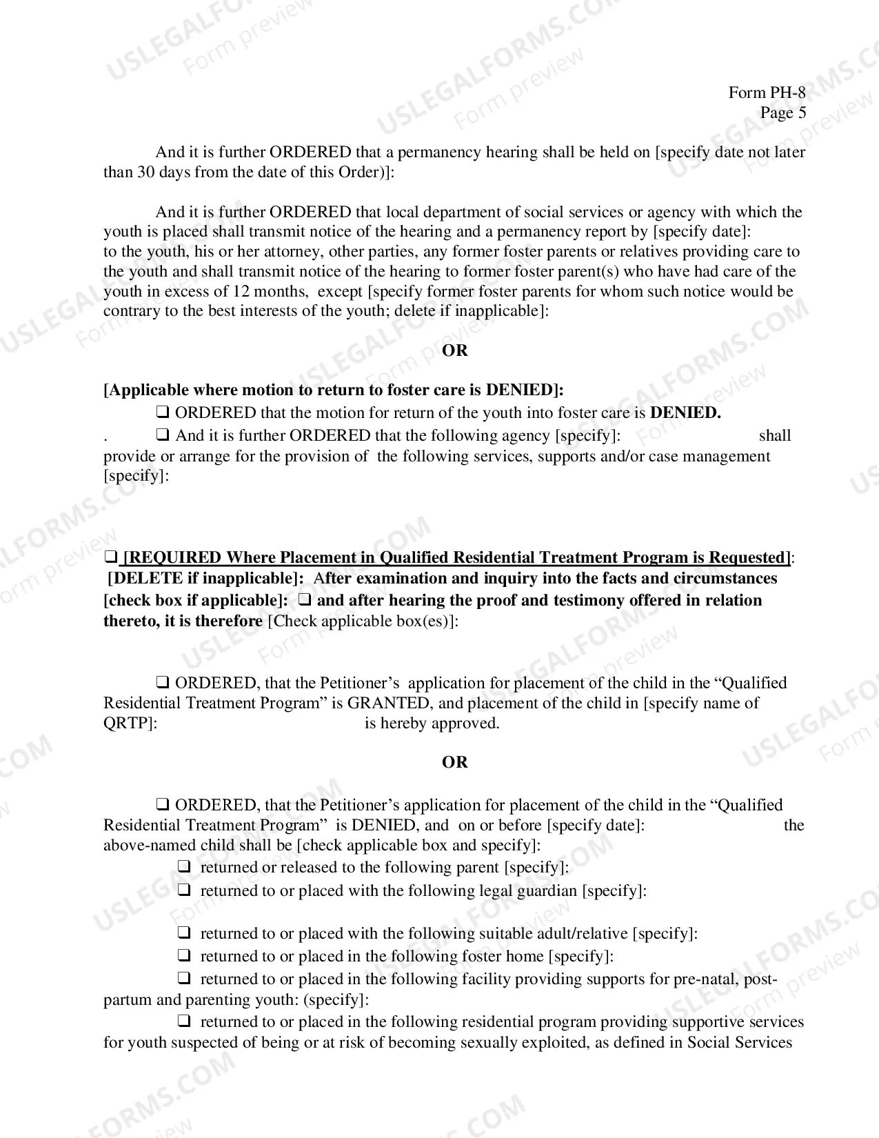 Preview Order On Motion To Reenter Foster Care