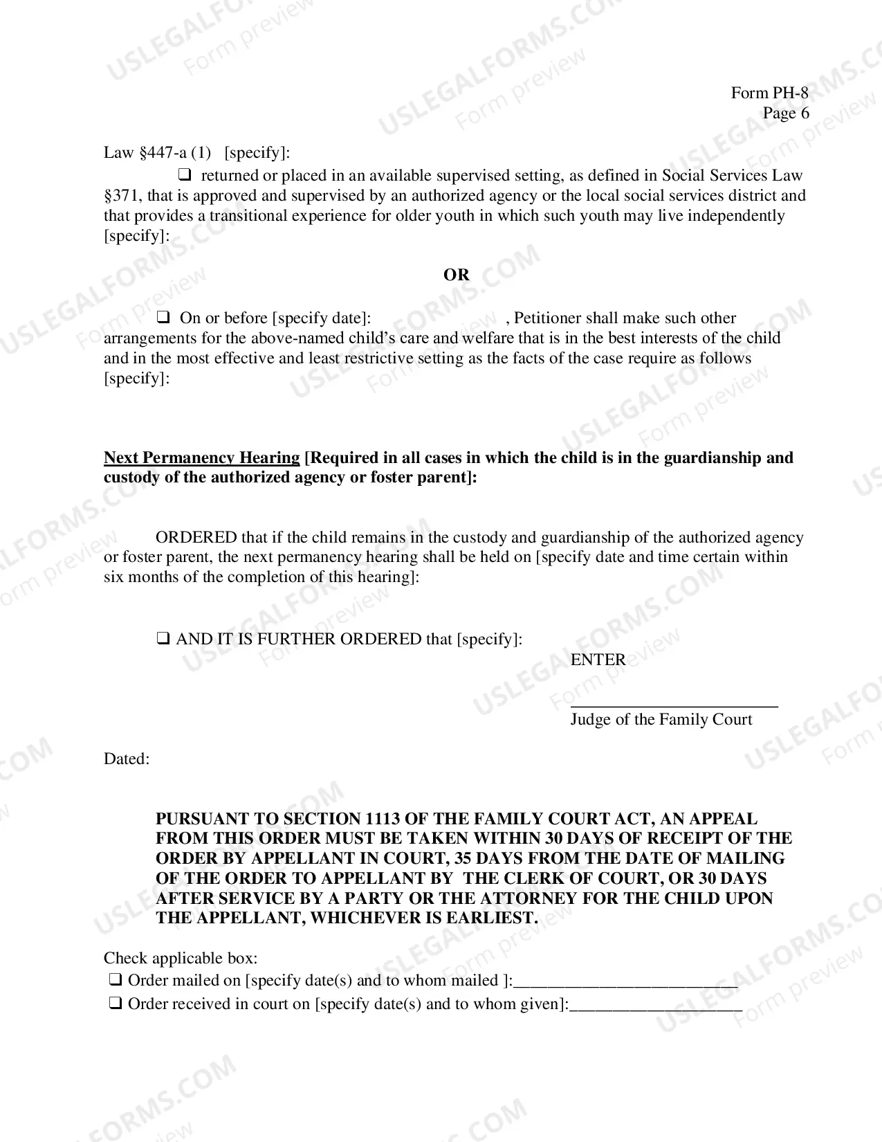 Preview Order On Motion To Reenter Foster Care