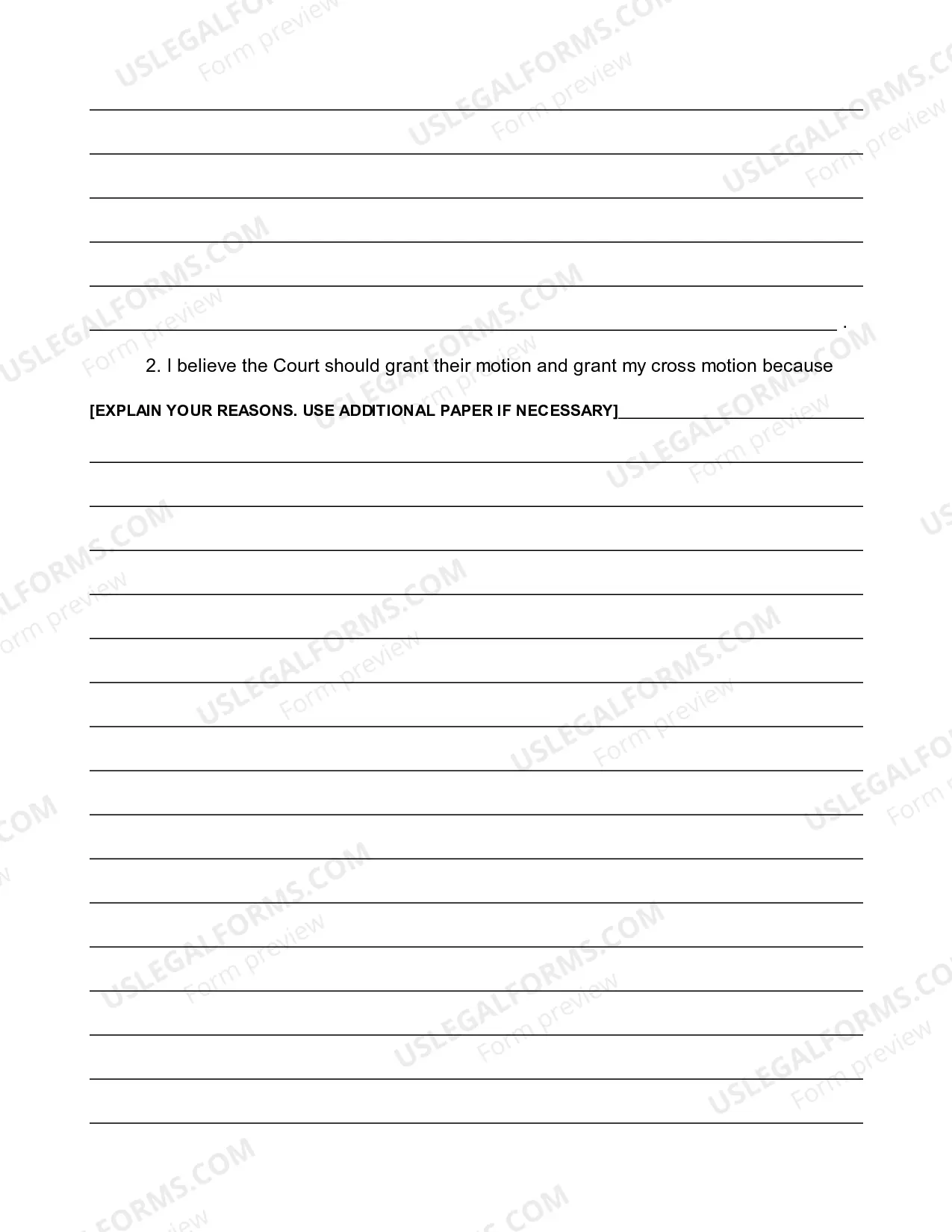 Preview Affidavit In Support And Cross Motion