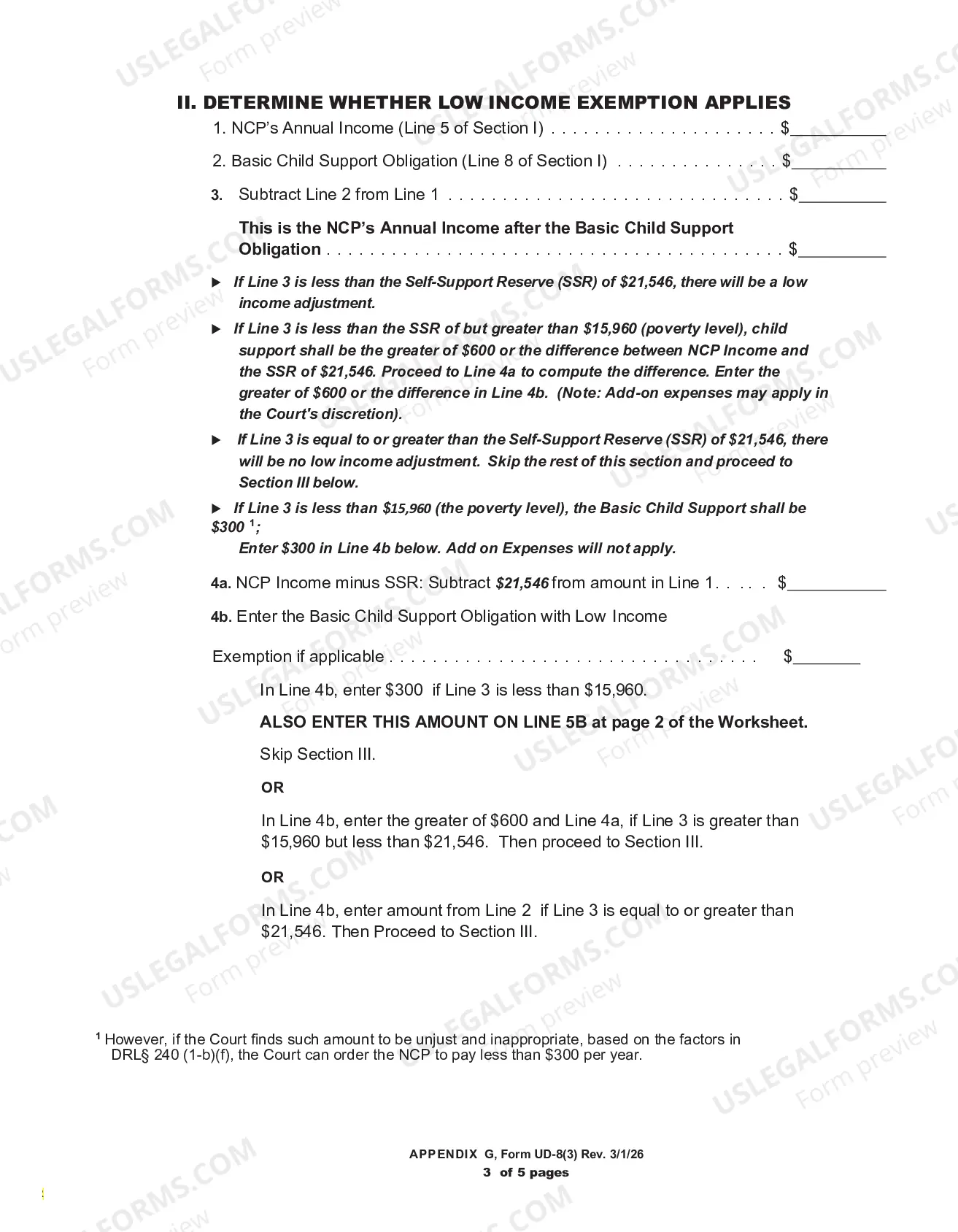 Preview Child Support Worksheet (UD-8(3))