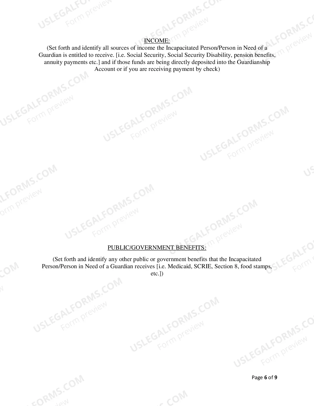 Preview Initial Report (IP Guardianship)