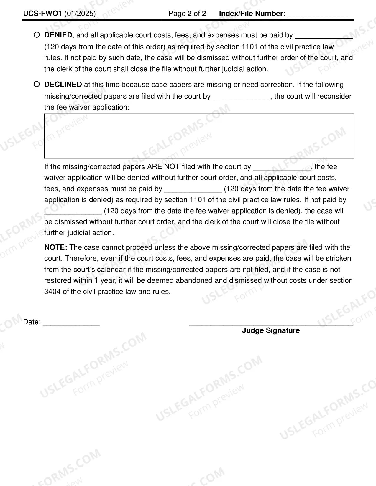 Preview Order On Application To Prosecute Action-Proceeding As Poor Person