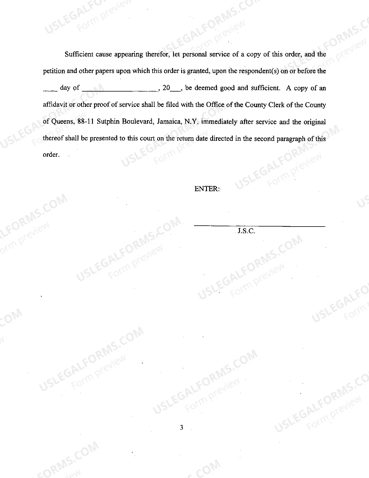 Preview Order To Show Cause With T.R.O. Special Proceeding General