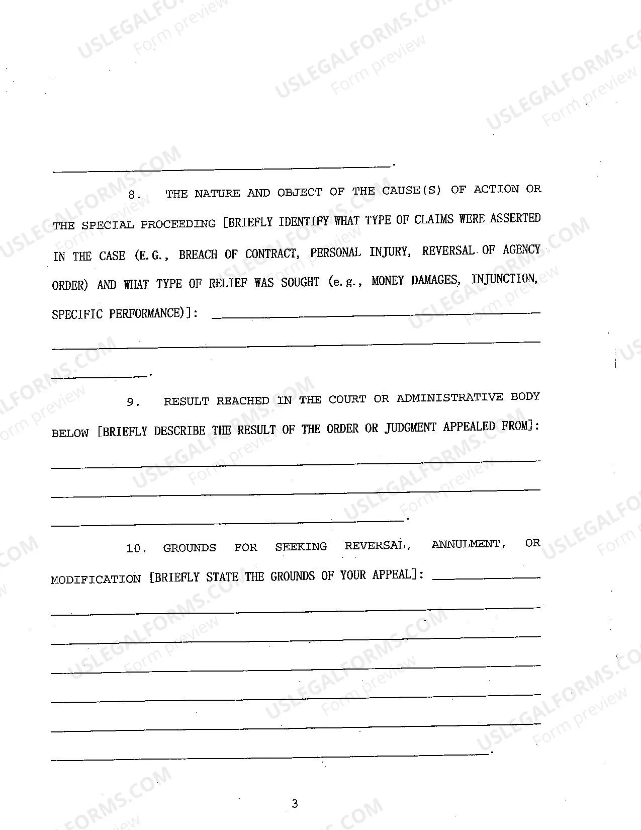 Preview Preargument Statement