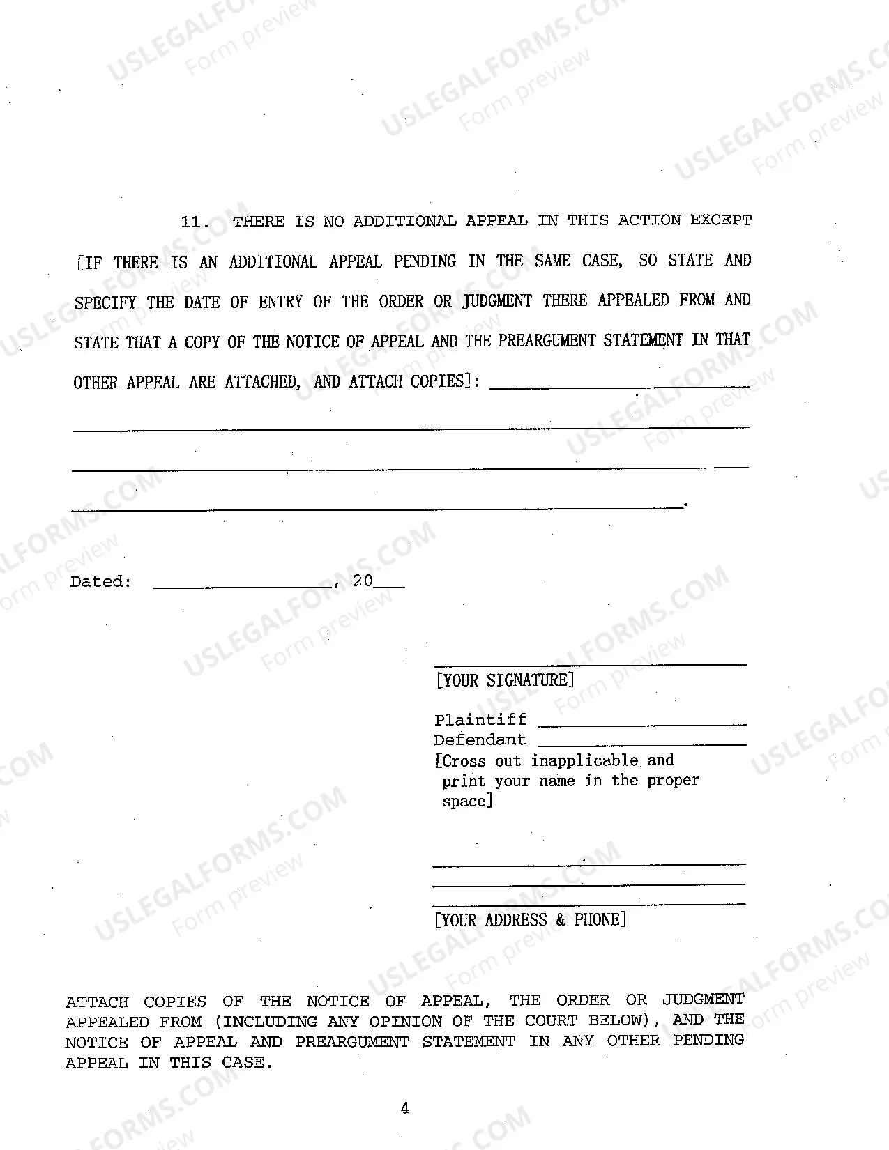 Preview Preargument Statement