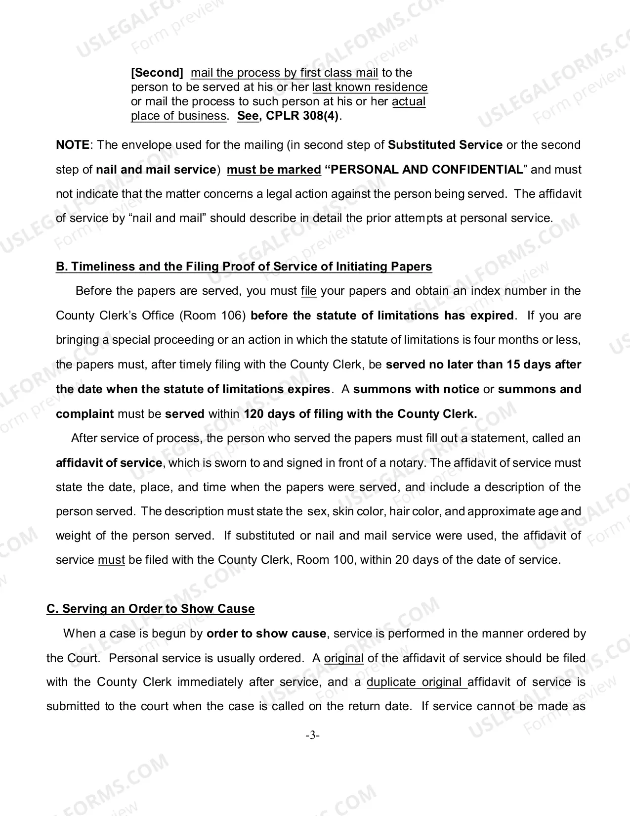Preview How to serve papers when commencing an action