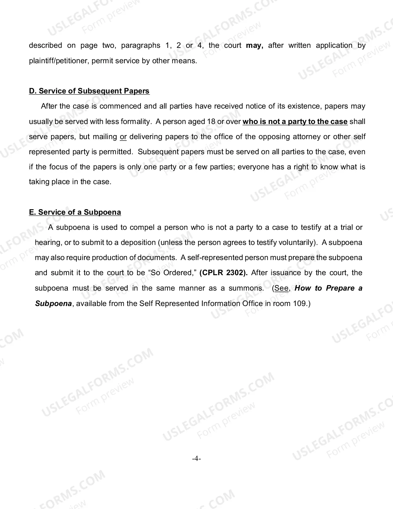 Preview How to serve papers when commencing an action