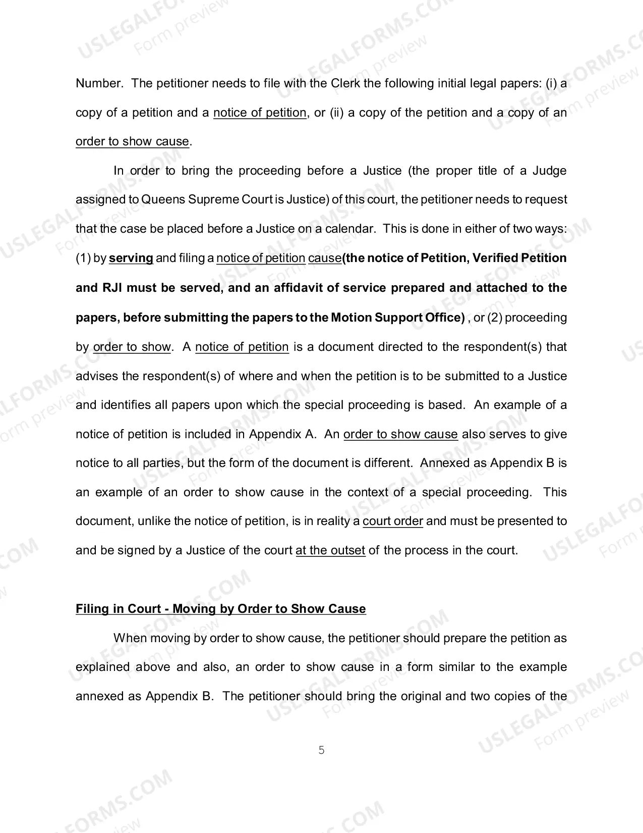 Preview How to Commence Special Proceeding