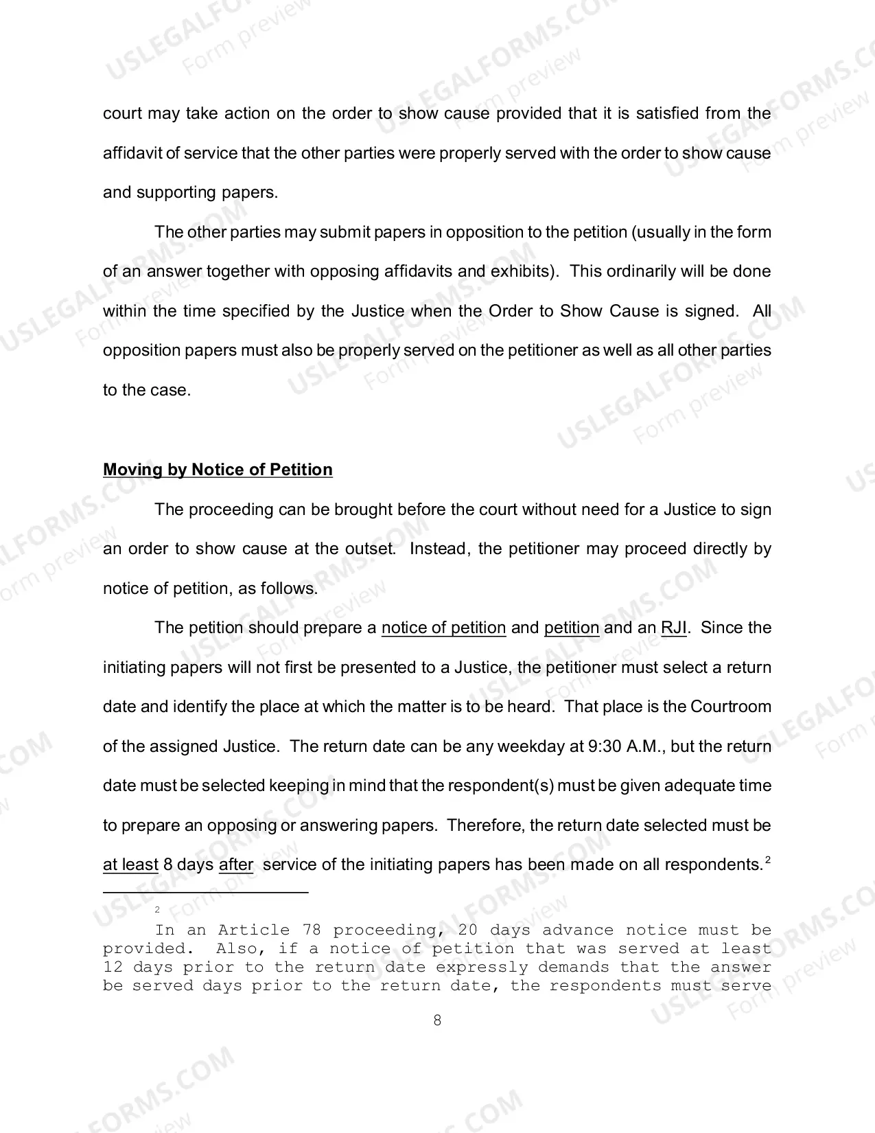 Preview How to Commence Special Proceeding
