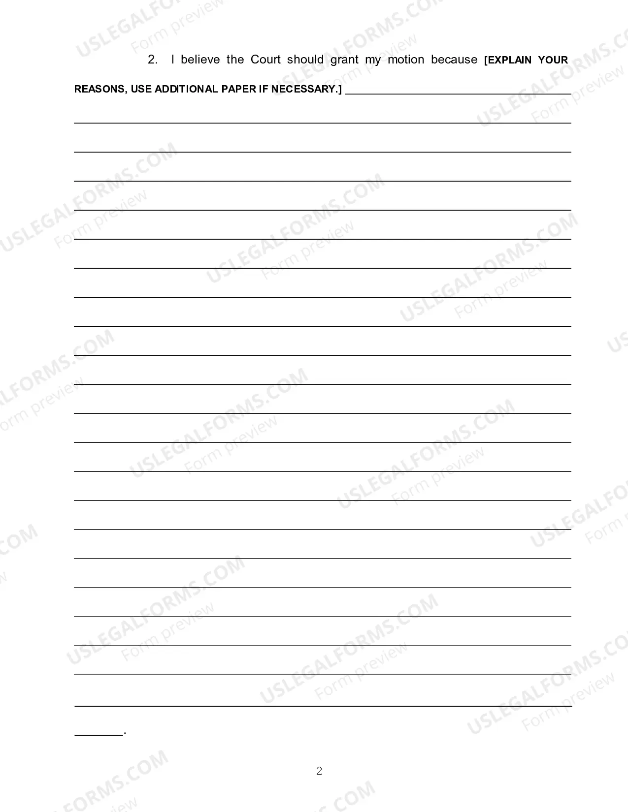 Preview Affidavit In Support