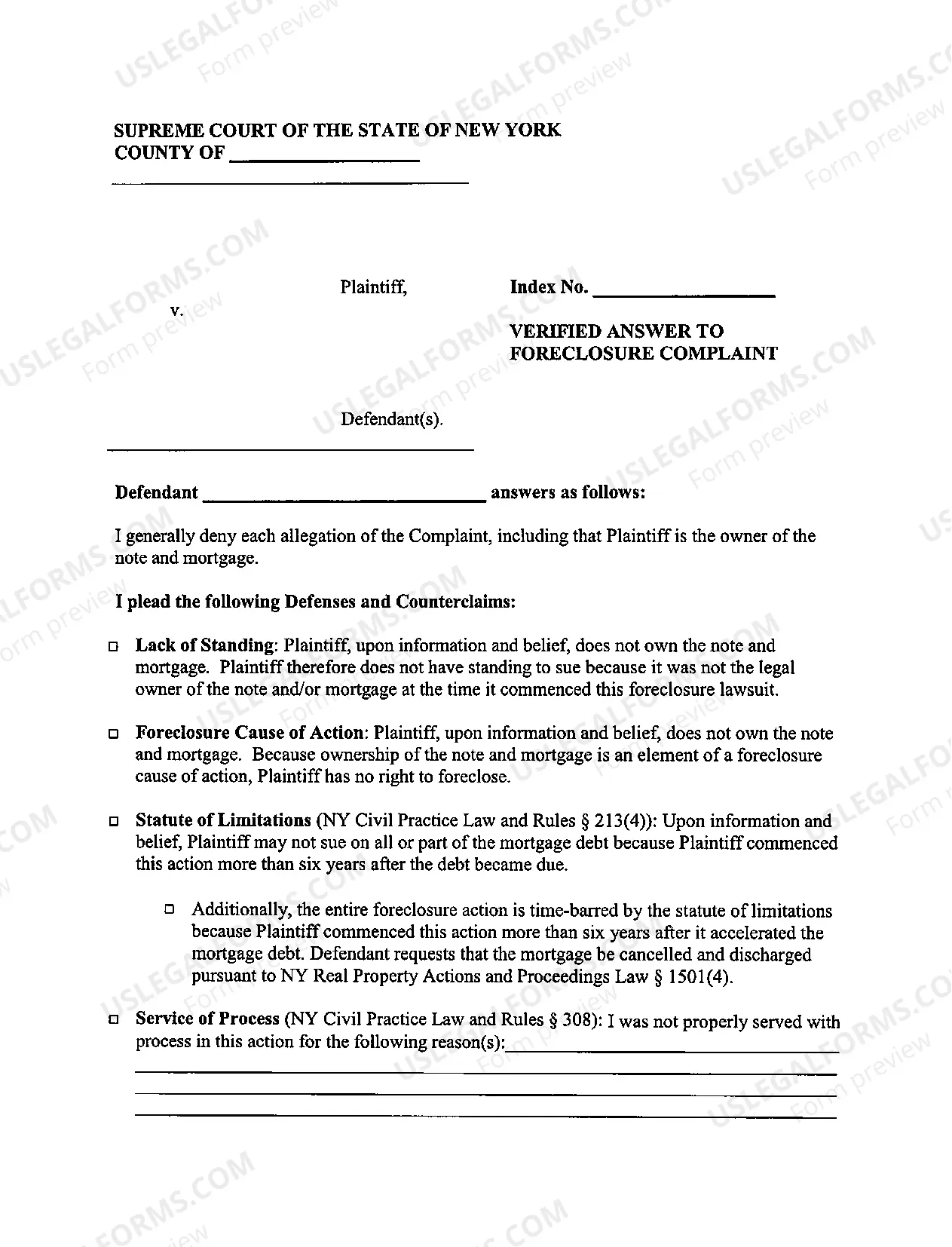 Preview How to answer a Foreclosure