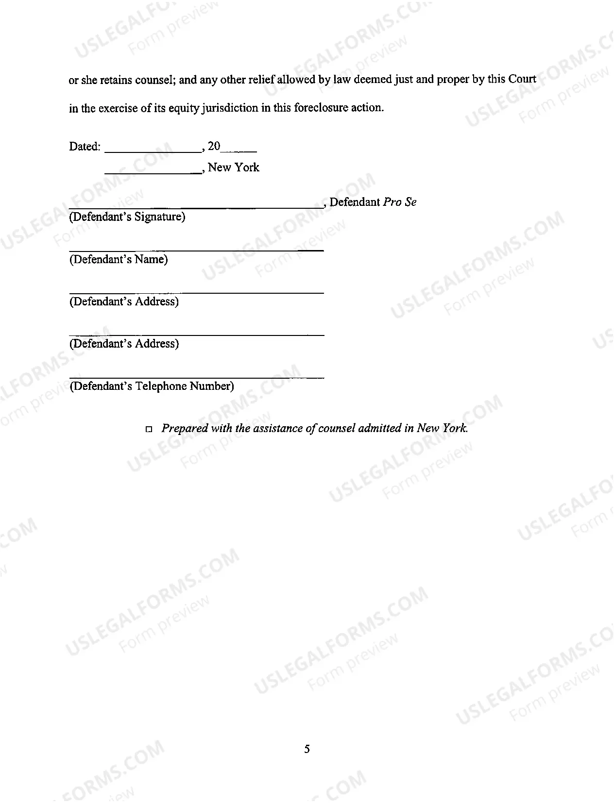 Preview How to answer a Foreclosure