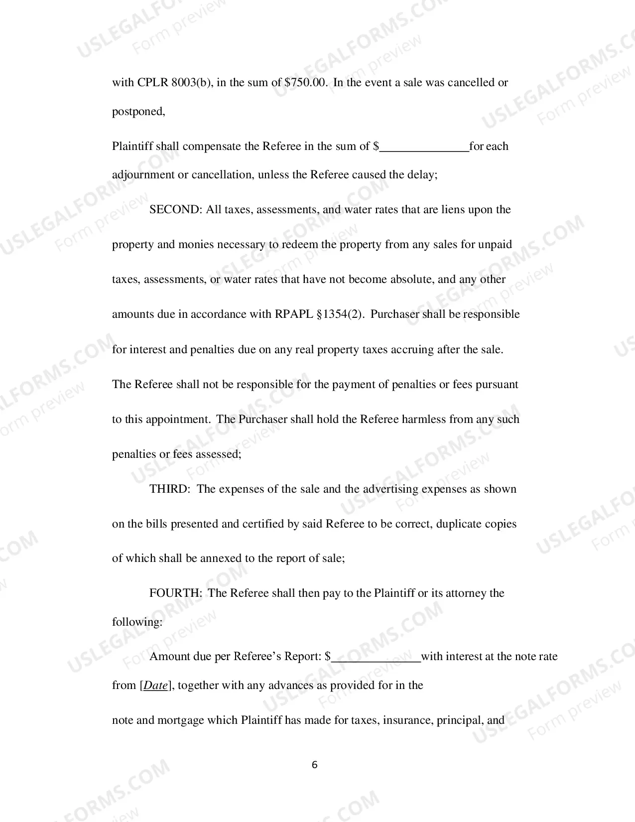 Preview Foreclosure & Sale Judgement