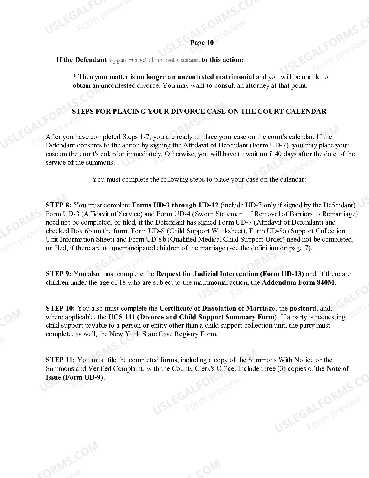 Preview Uncontested Divorce Forms Packet Instructions