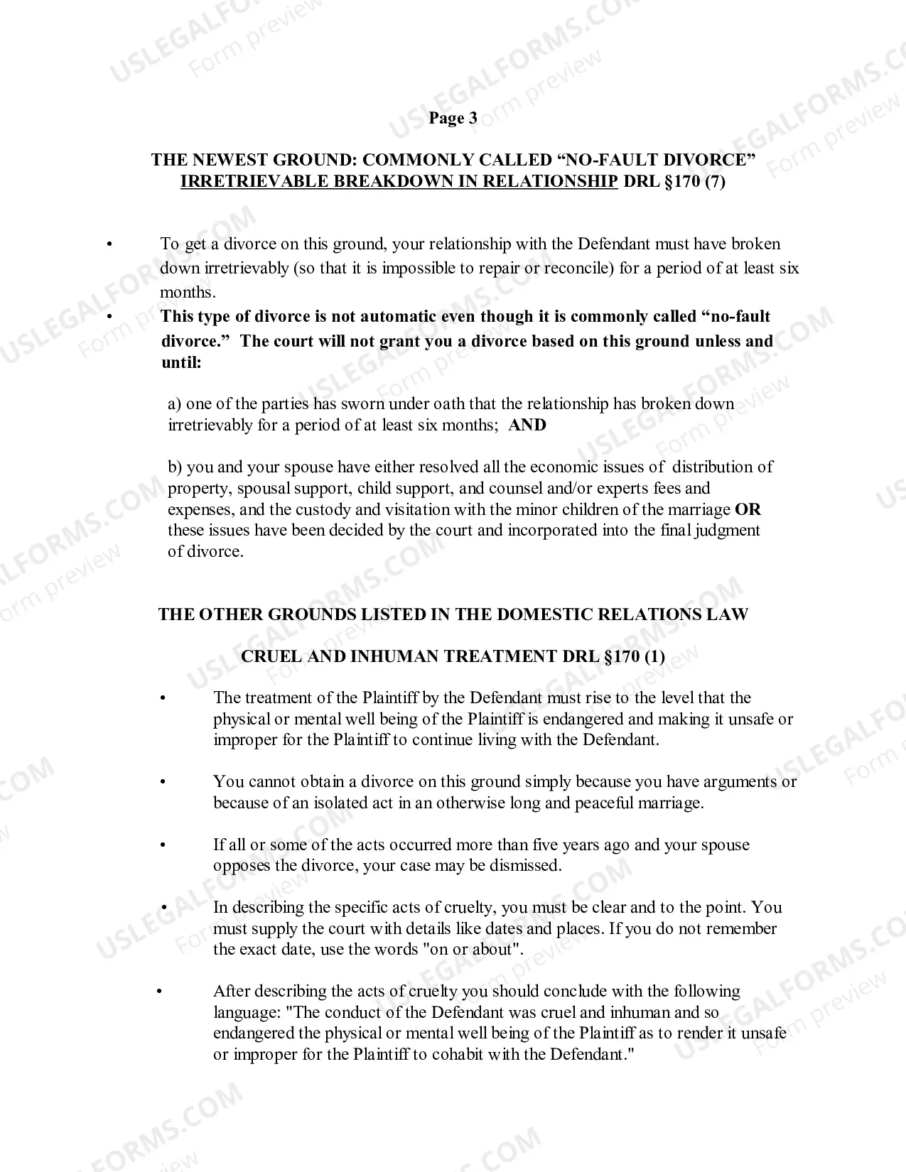Preview Uncontested Divorce Forms Packet Instructions