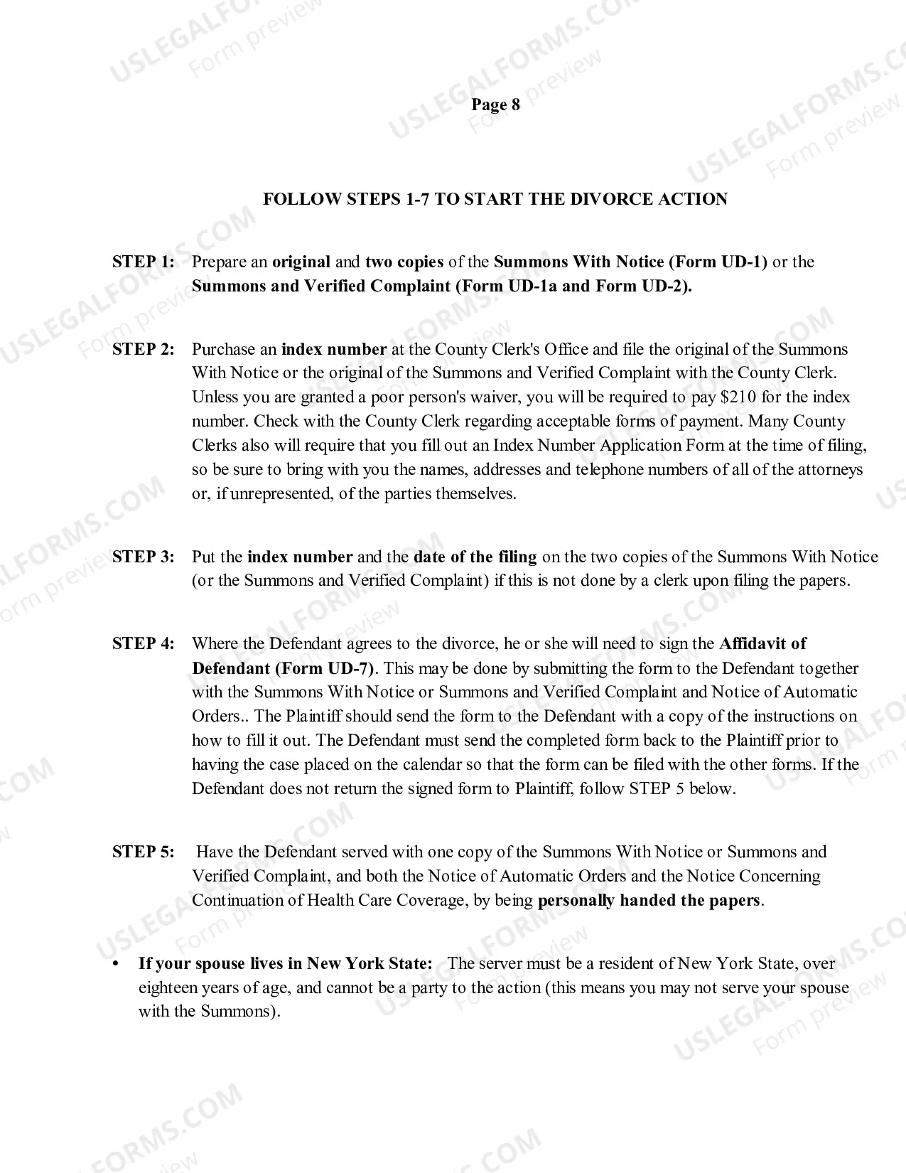 Preview Uncontested Divorce Forms Packet Instructions