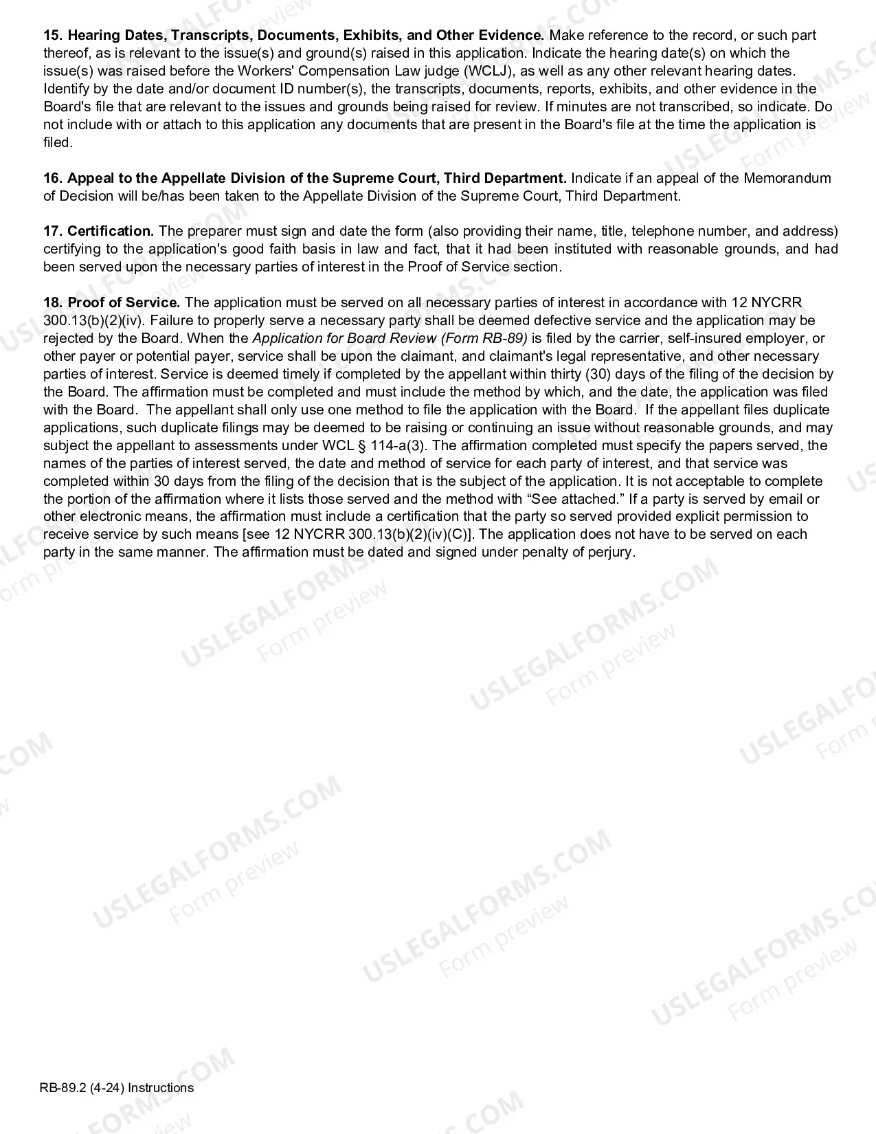 Preview Application for Reconsideration - Full Board Review for Workers Compensation