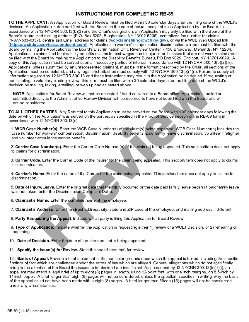 New York Cover Sheet Application for Board Review for Workers ...
