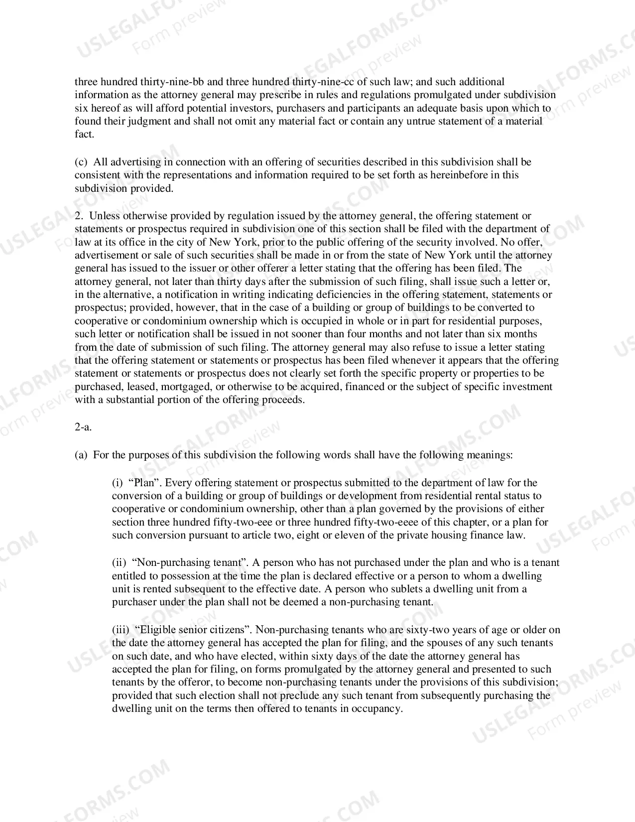 Preview New York Real Estate Syndication Act ("Syndication Act")