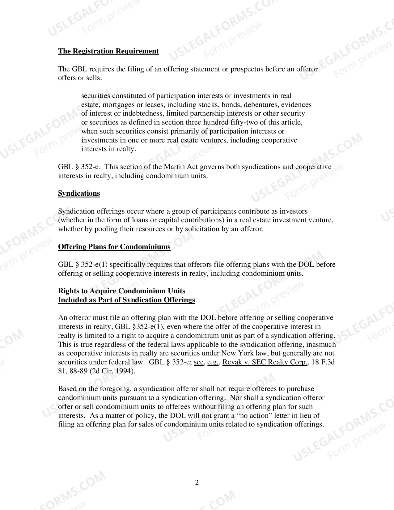 Preview "Real Estate Syndication Offerings That Include Rights to Acquire Condominium Units" (June 19, 2013)