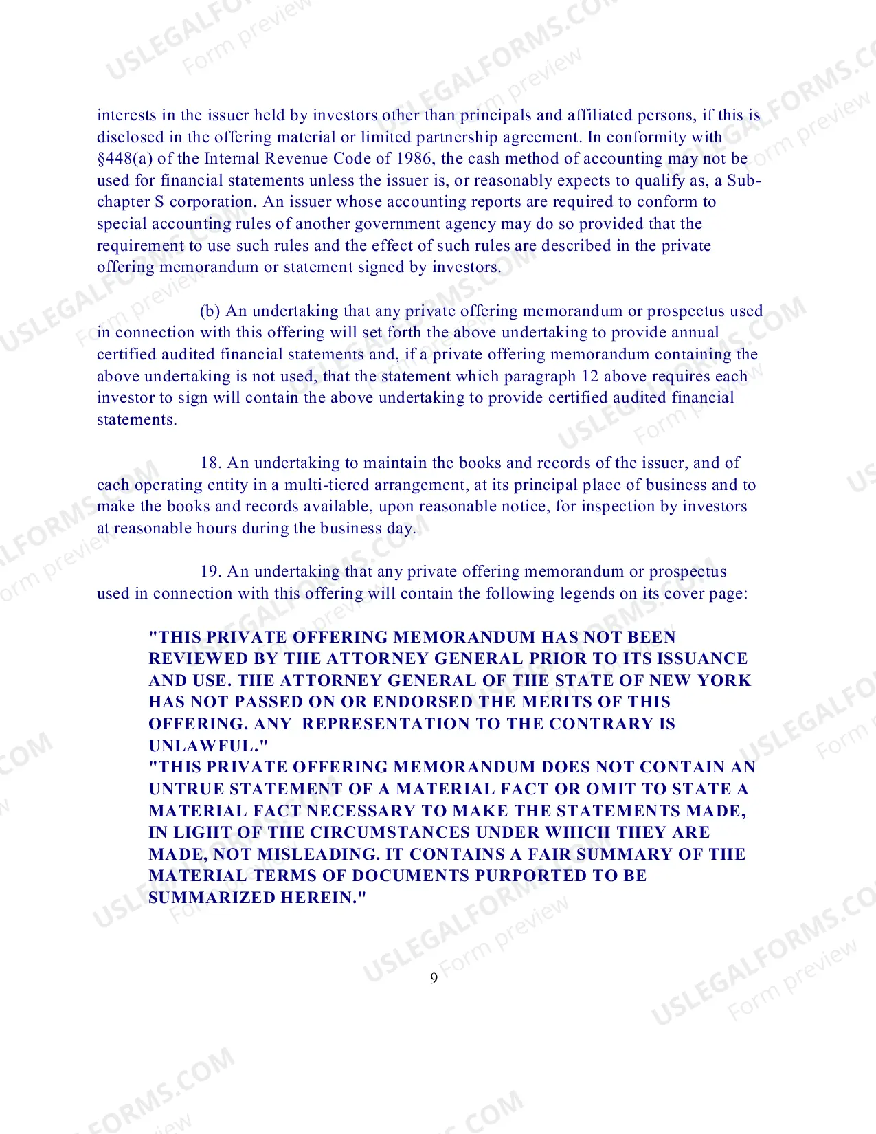 Preview Policy Statement 101