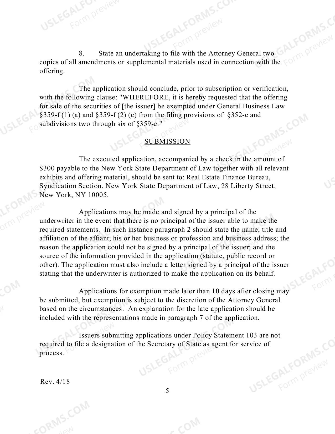 Preview Policy Statement 103