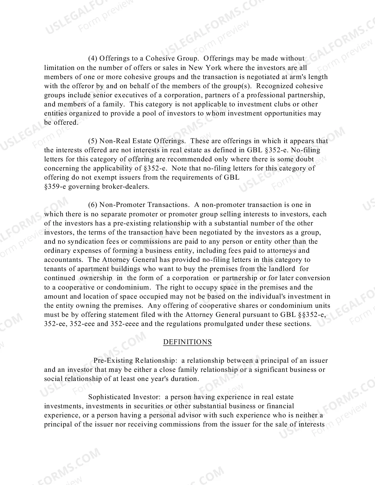 Preview Policy Statement 105