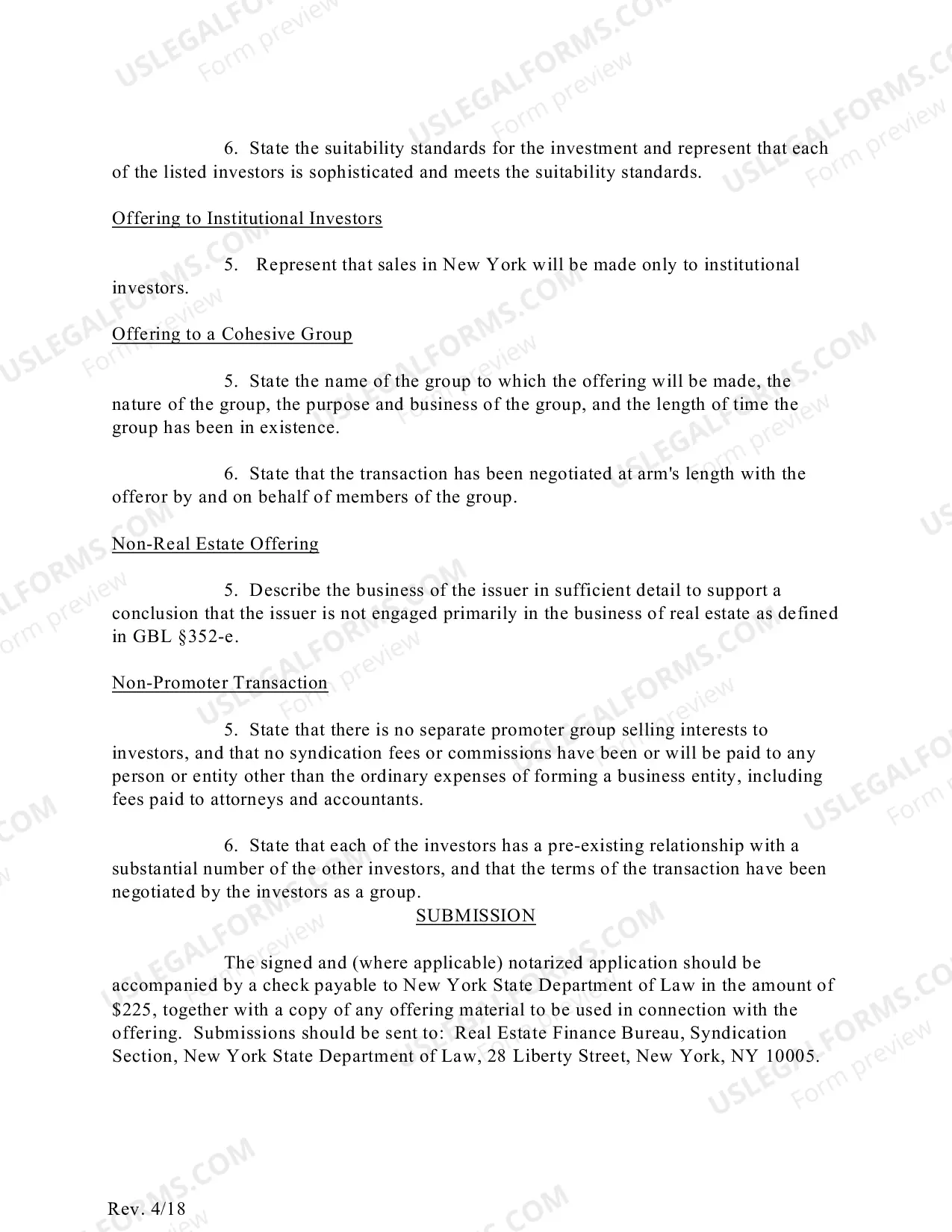 Preview Policy Statement 105