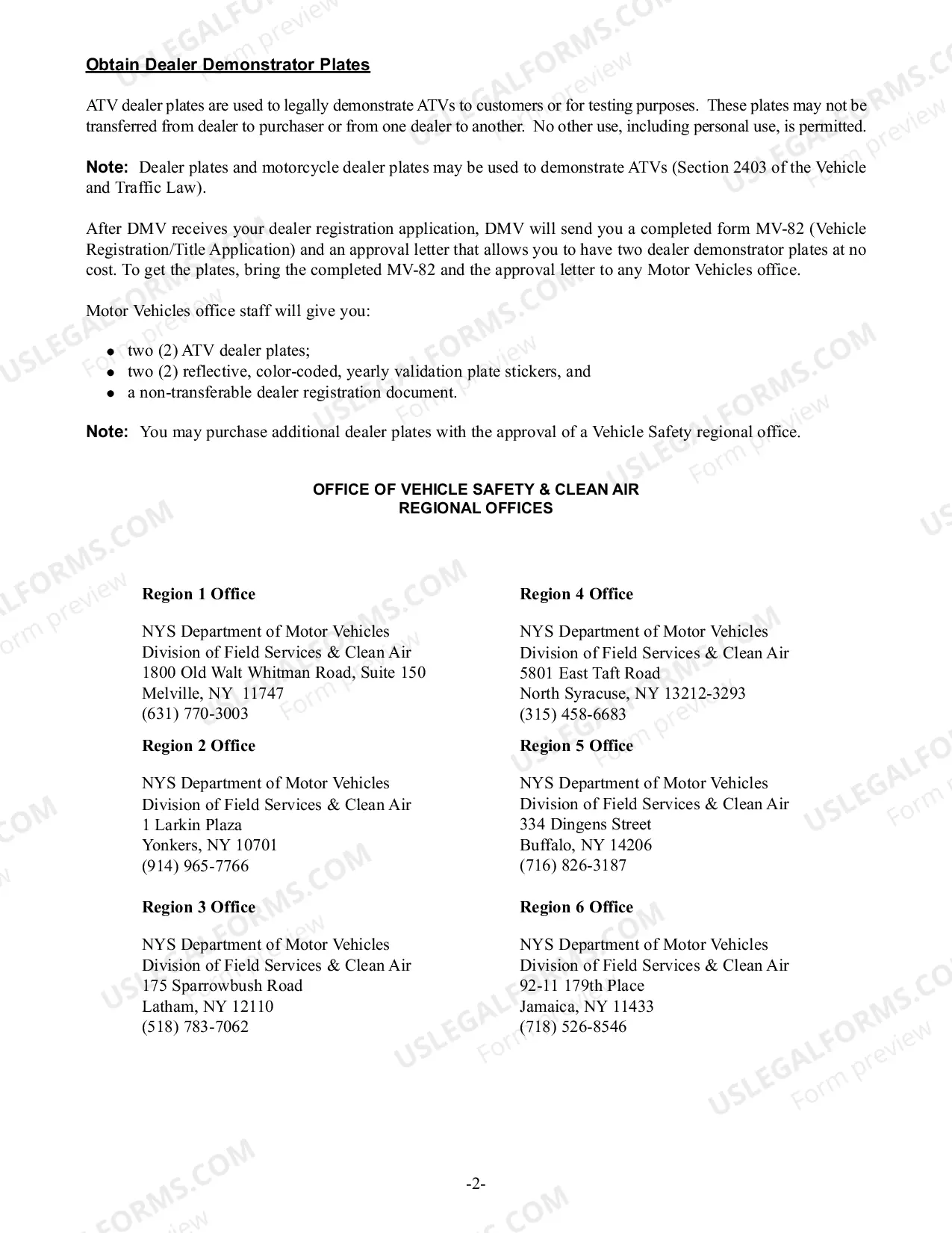 Preview All Terrain Vehicle Dealer Registration Instructions