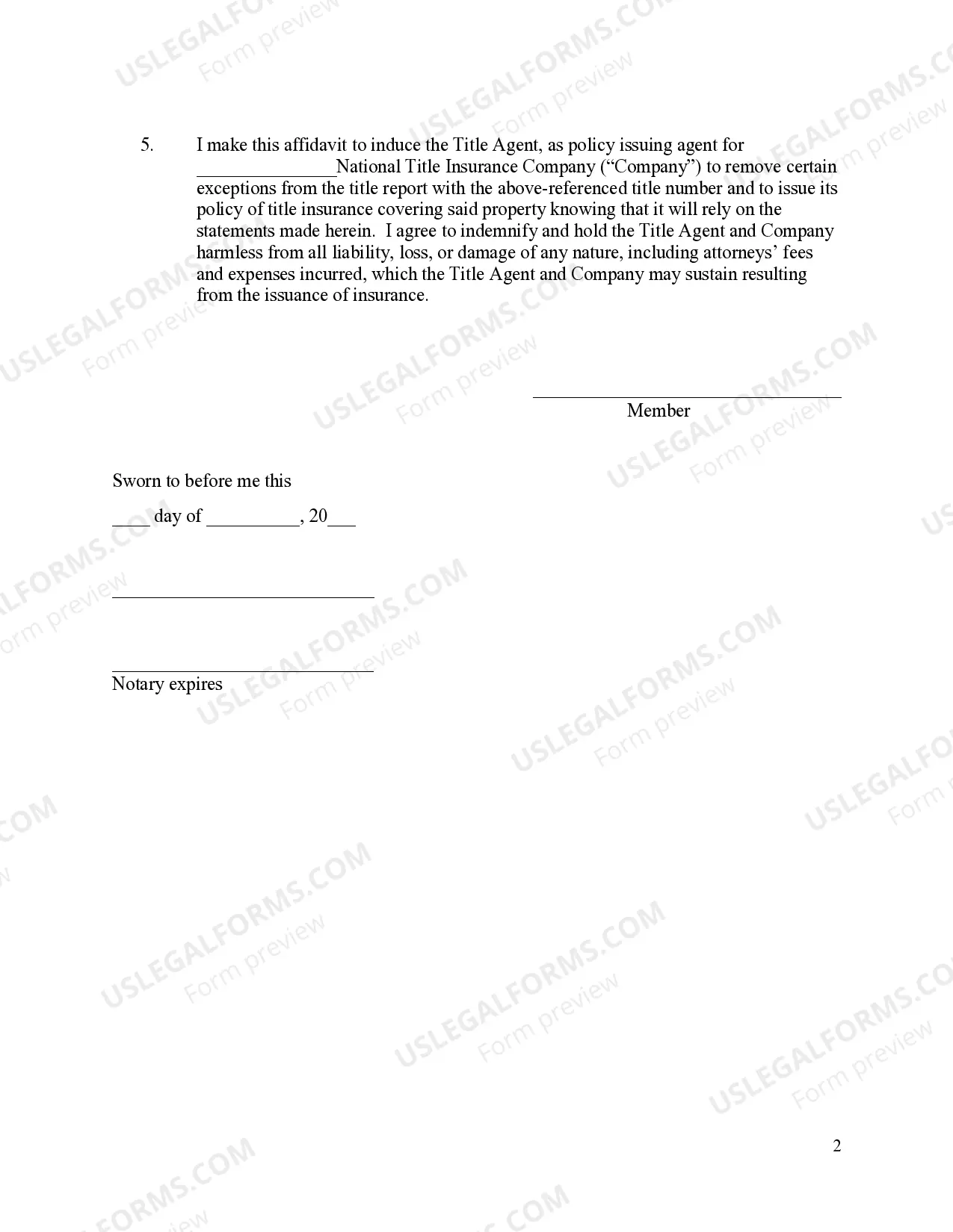 Preview LLC Affidavit