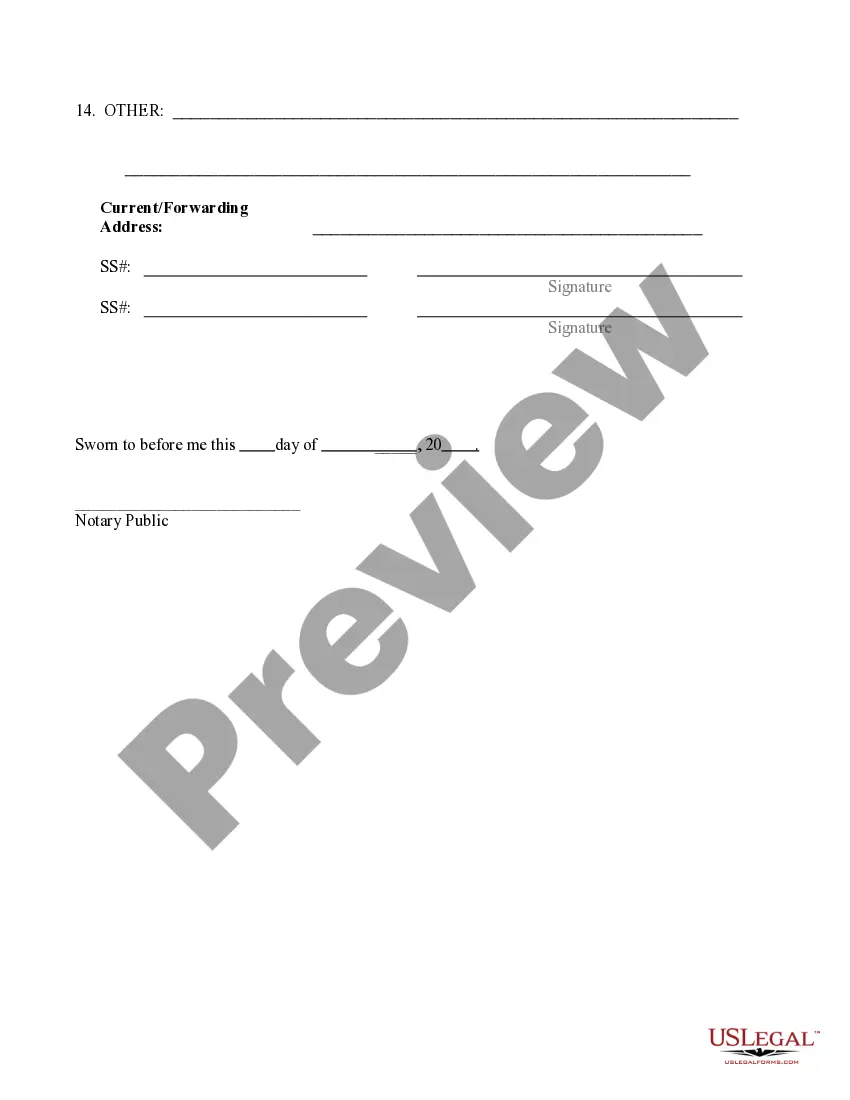 Preview Multiple Exception Affidavit