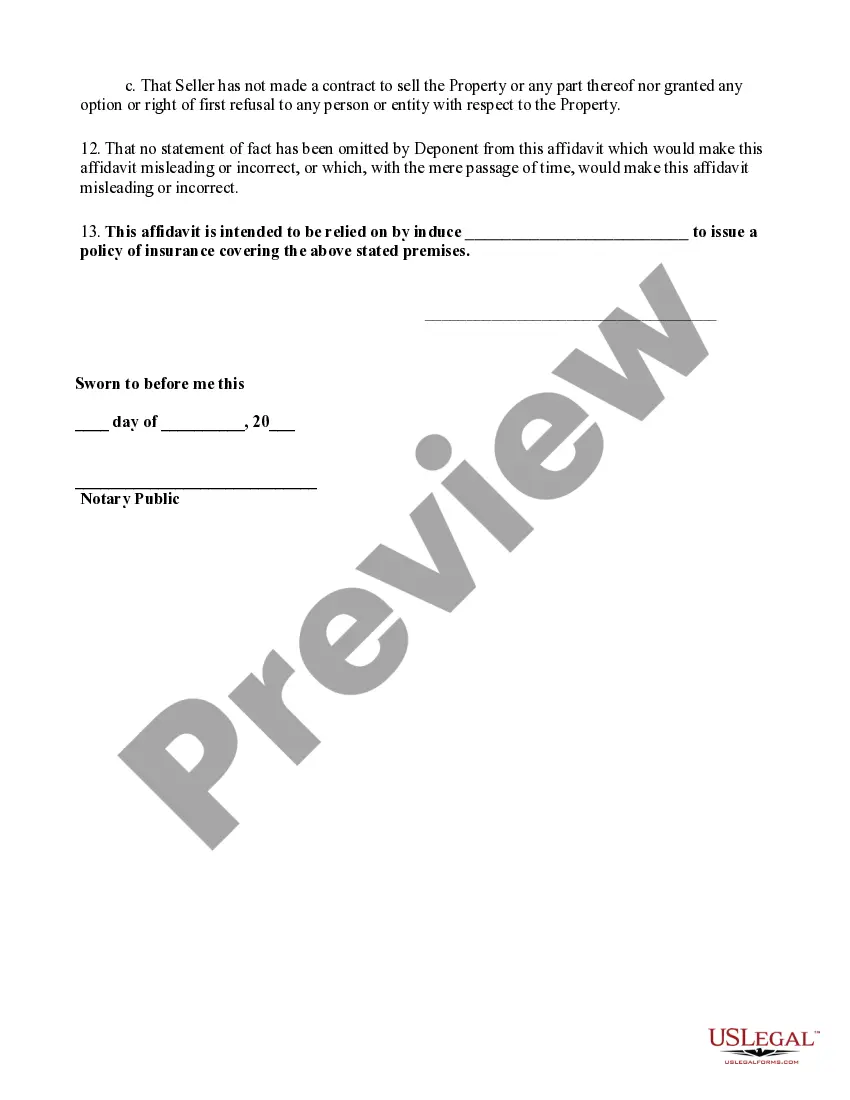 Preview LLC Affidavit of Title