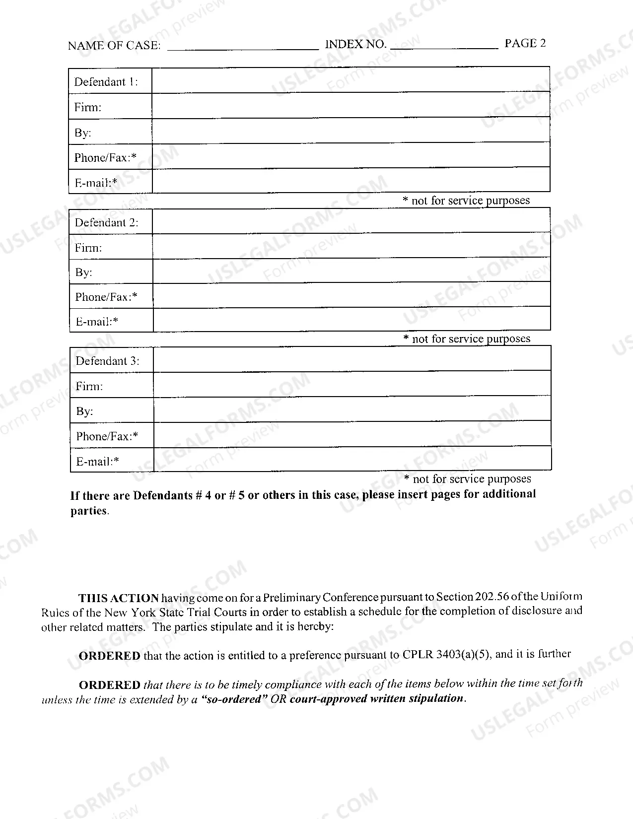 Preview Preliminary Conference Order For Medical Dental And Podiatric Malpractice Actions