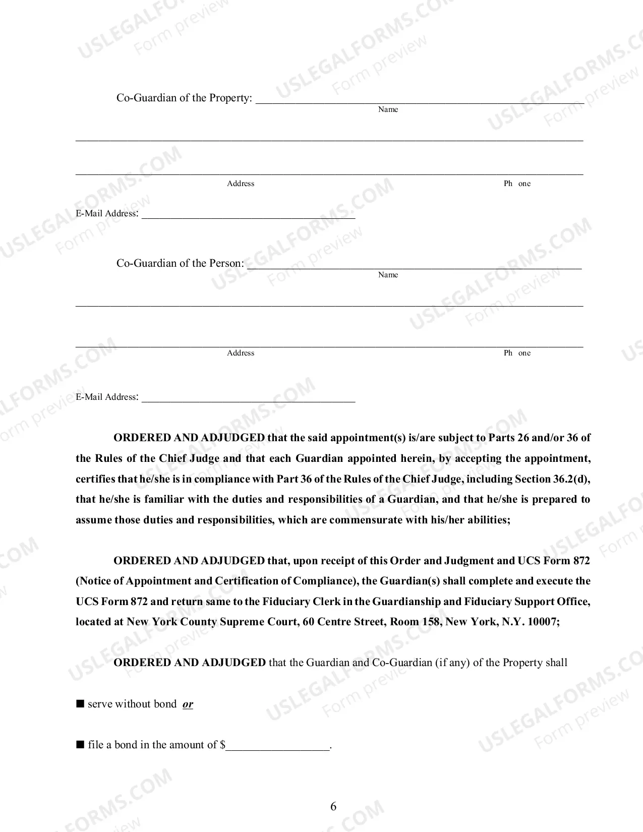 Preview ORDER AND JUDGMENT APPOINTING GUARDIAN