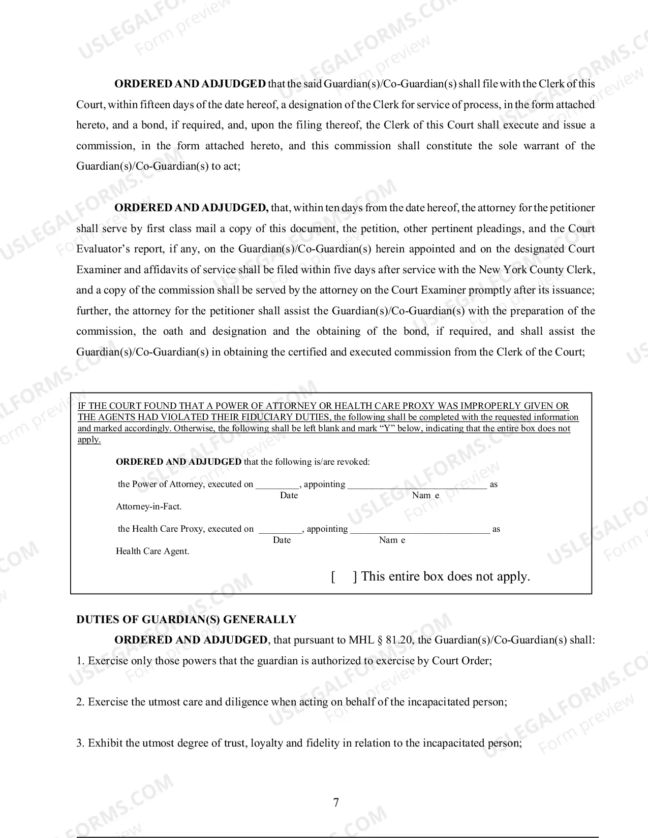 Preview ORDER AND JUDGMENT APPOINTING GUARDIAN