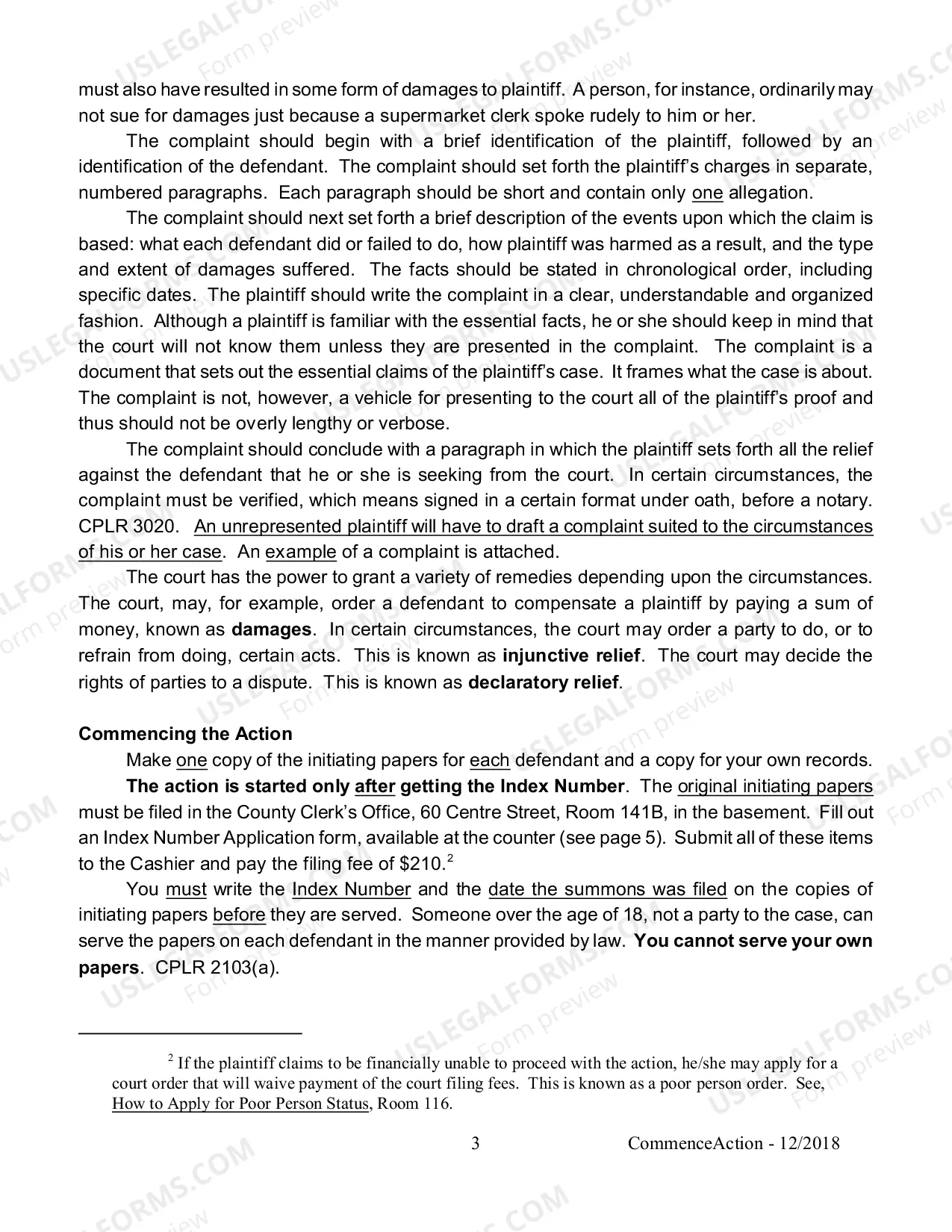 Preview How to Commence a Civil Action