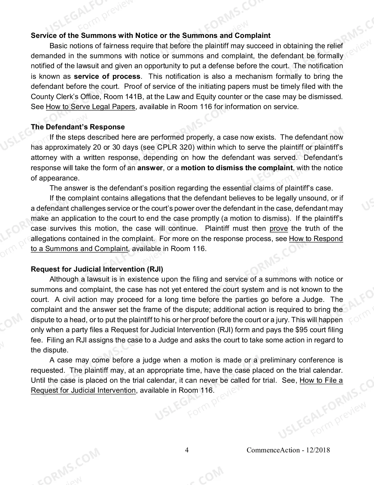 Preview How to Commence a Civil Action