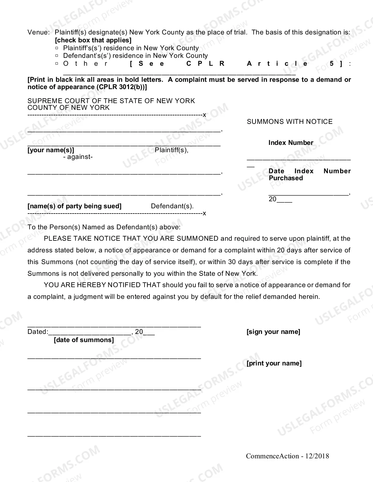Preview How to Commence a Civil Action